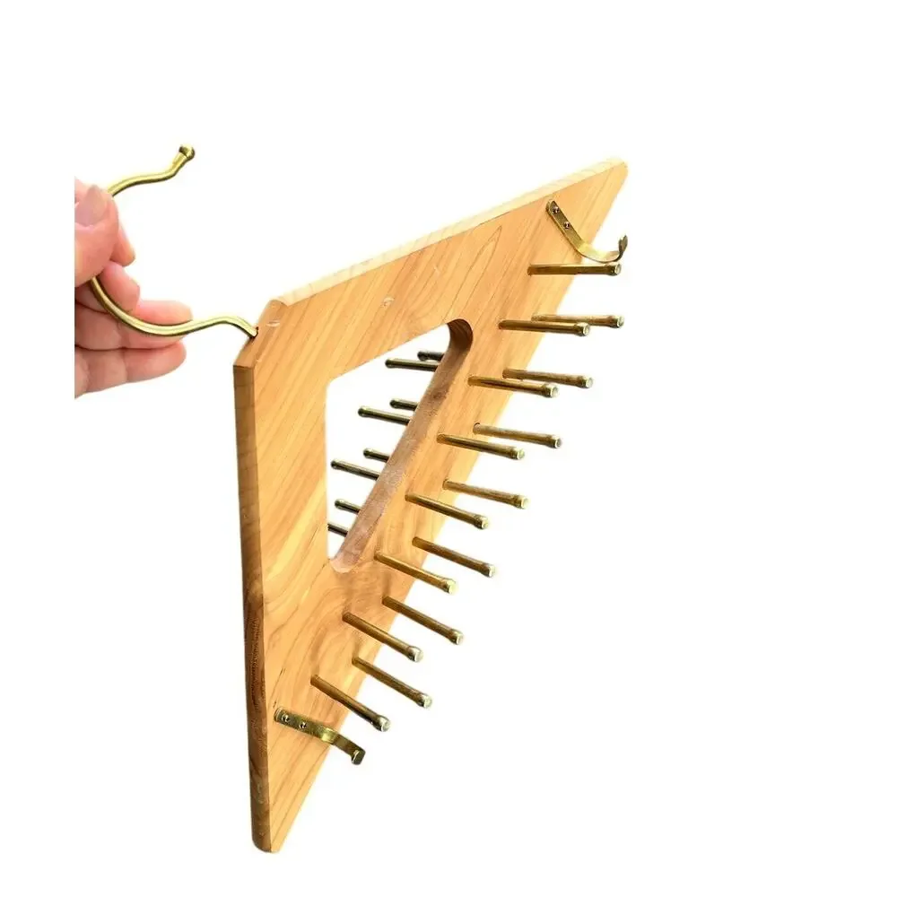 Vtg Cedar Wood Tie & Belt Hanger Closet Organizer with 40 Pegs